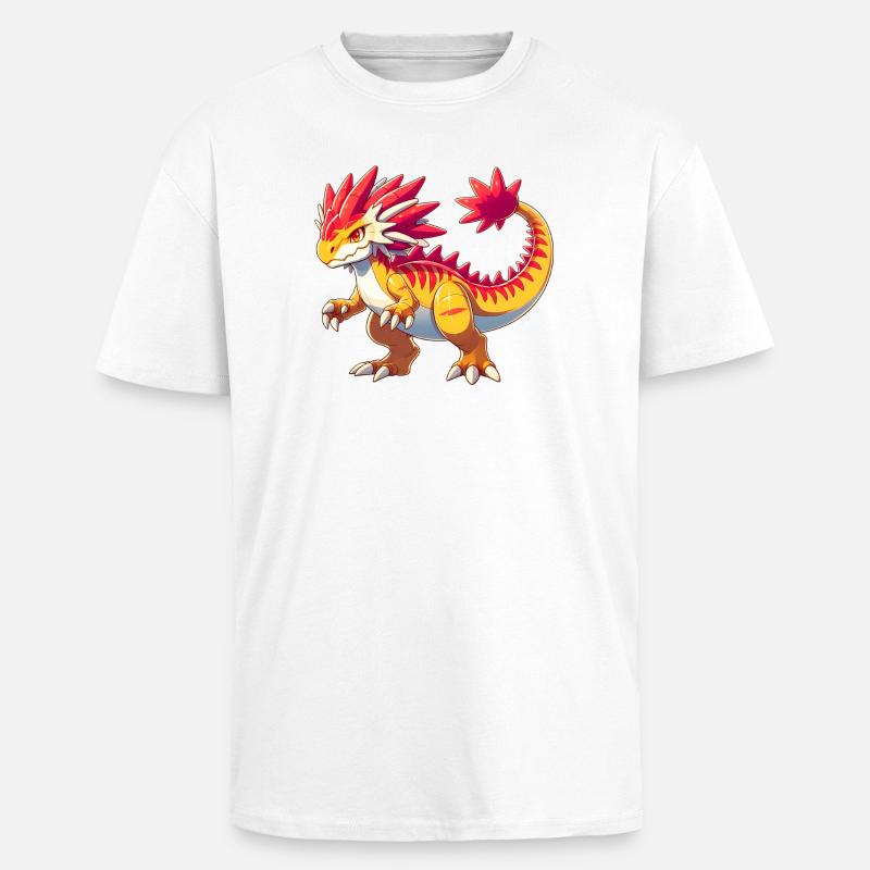 Dinosaur - Unisex Oversized Heavyweight T-shirt - white