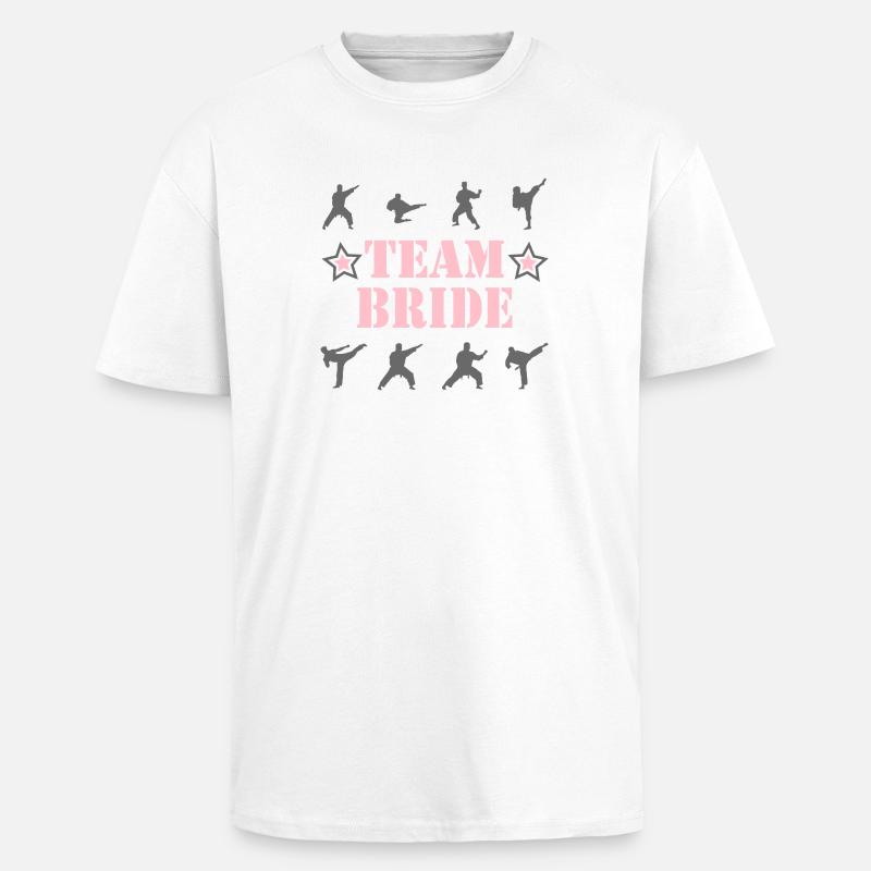 TEAM BRIDE - Oversized Heavyweight Unisex T-Shirt - Weiß