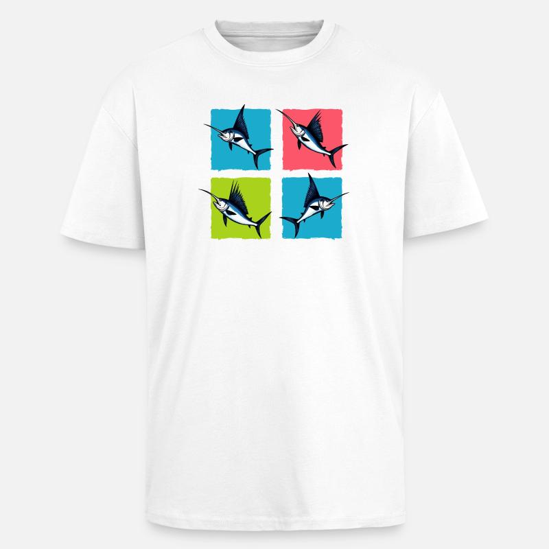 Espadon - T-shirt unisexe oversize épais - blanc