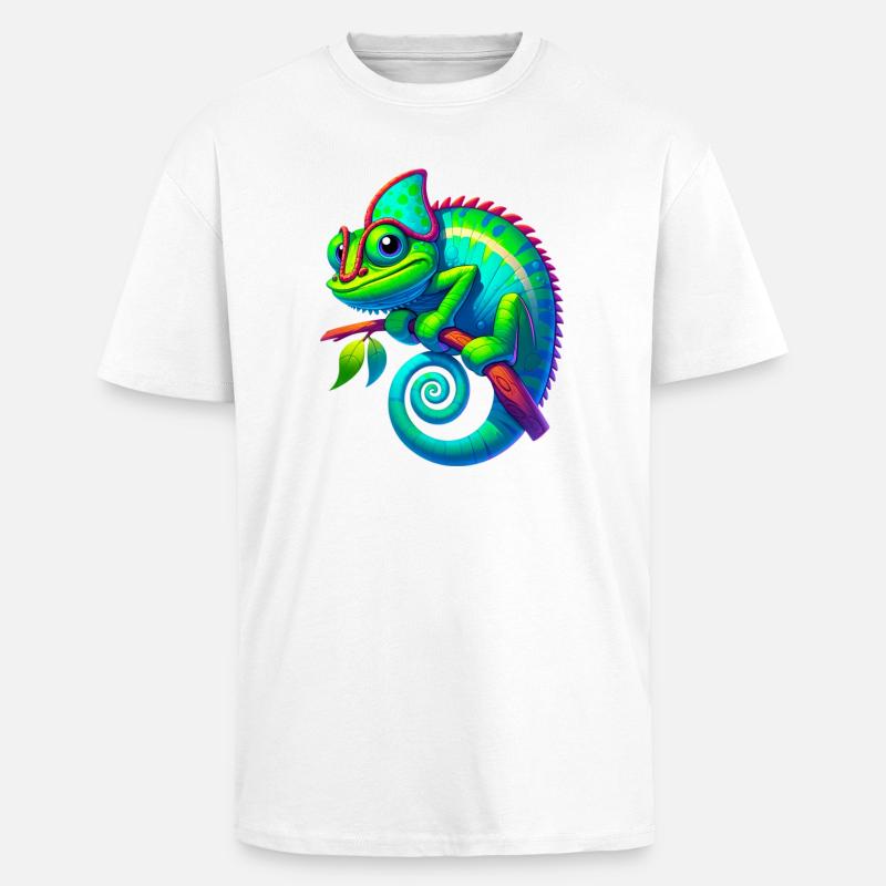 Chamäleon - Oversized Heavyweight Unisex T-Shirt - Weiß