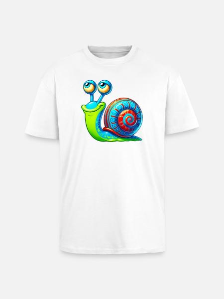 Snail - Unisex Oversized Heavyweight T-shirt - white
