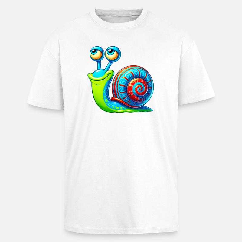 Snail - Unisex Oversized Heavyweight T-shirt - white