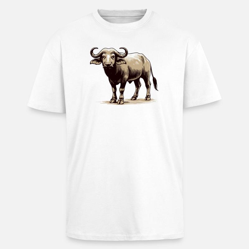 Buffle - T-shirt unisexe oversize épais - blanc