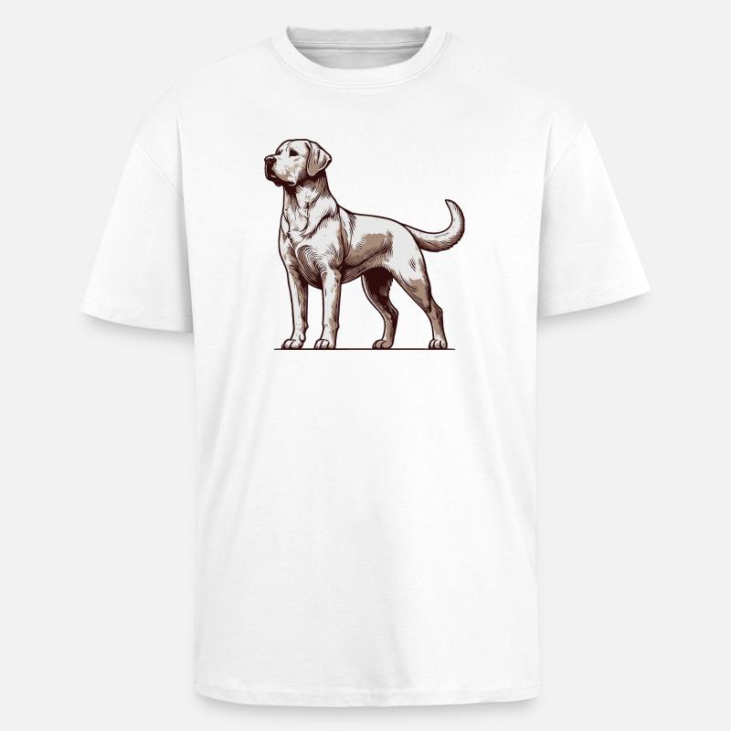 Labrador - T-shirt unisexe oversize épais - blanc