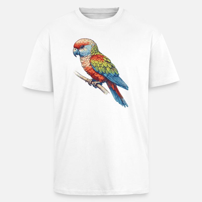 Papagai - Oversized Heavyweight Unisex T-Shirt - Weiß