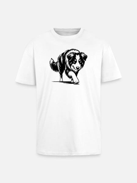 Australian Shepherd - Unisex Oversized Heavyweight T-shirt - white