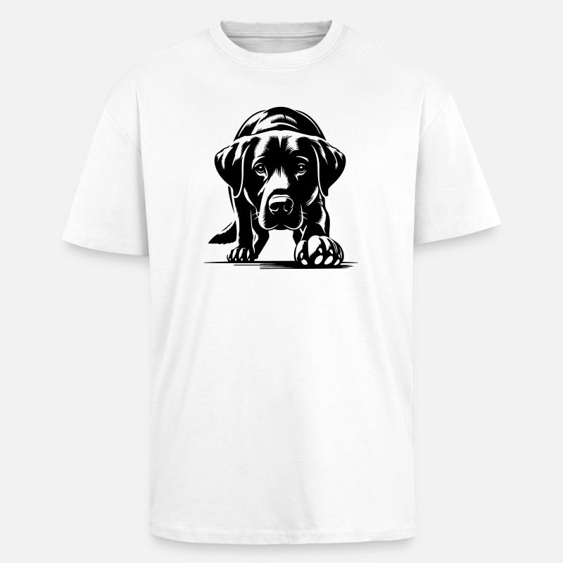 Labrador - Oversized Heavyweight Unisex T-Shirt - Weiß