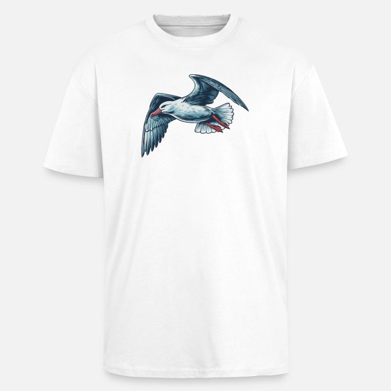 Albatros - Oversized Heavyweight Unisex T-Shirt - Weiß