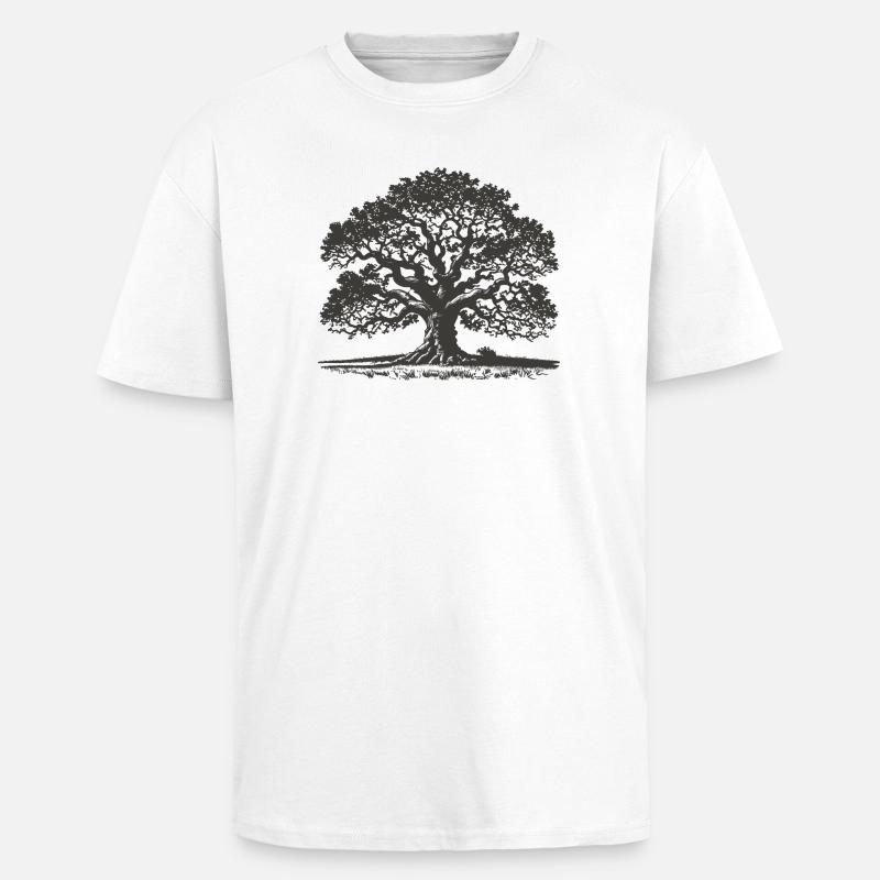 Eiche - Oversized Heavyweight Unisex T-Shirt - Weiß