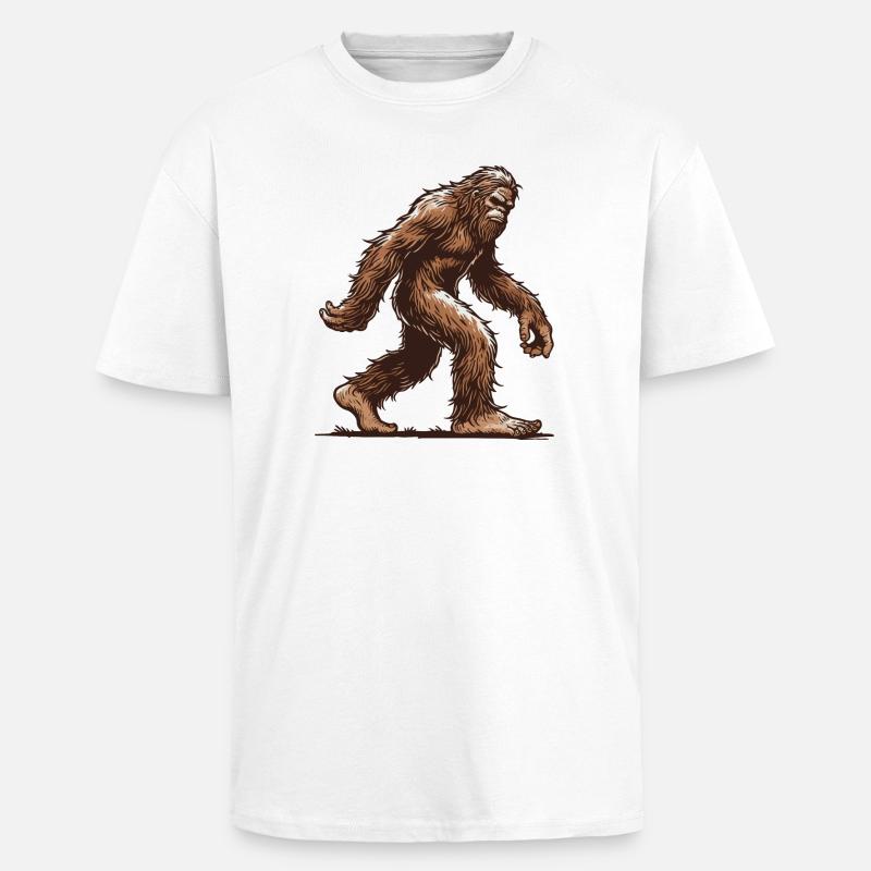 Sasquatch - T-shirt unisexe oversize épais - blanc