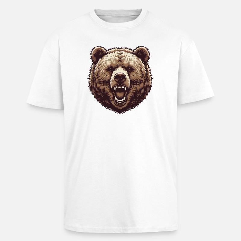 Grizzly - Oversized Heavyweight Unisex T-Shirt - Weiß