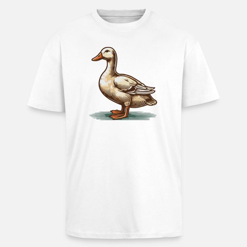 Canard - T-shirt unisexe oversize épais - blanc
