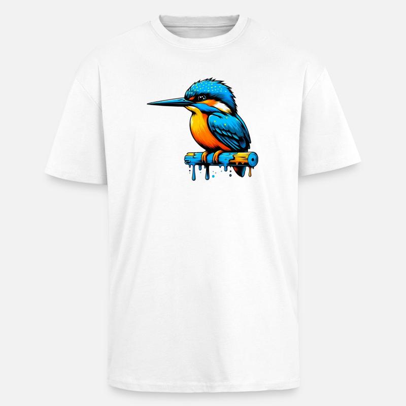 Eisvogel - Oversized Heavyweight Unisex T-Shirt - Weiß