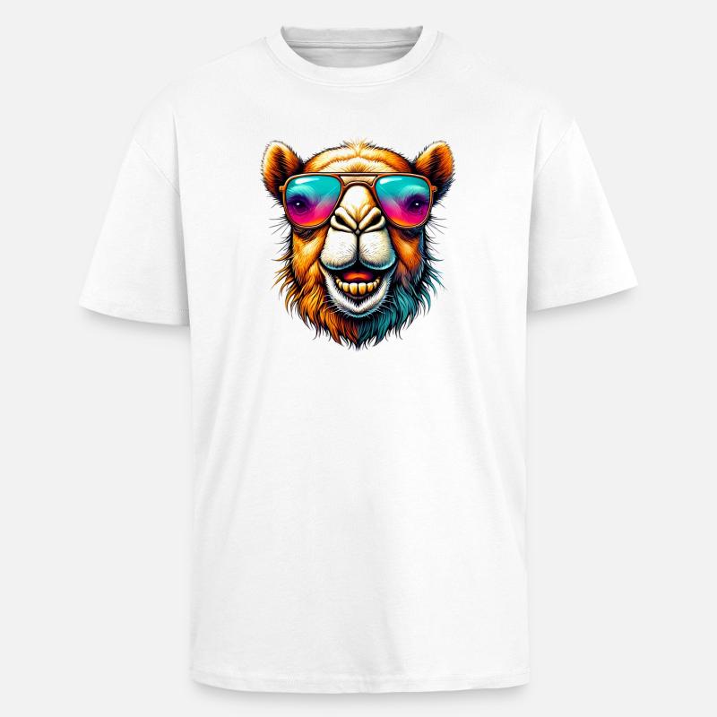 Kamel - Oversized Heavyweight Unisex T-Shirt - Weiß