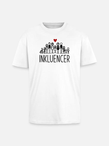 Inkluencer - Oversized Heavyweight Unisex T-Shirt - Weiß