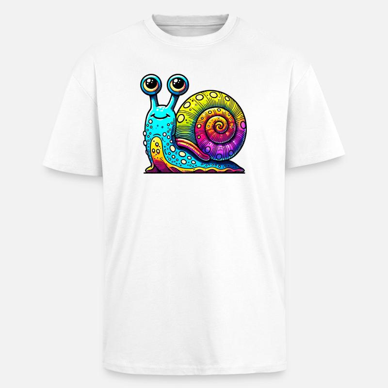 Escargot - T-shirt unisexe oversize épais - blanc