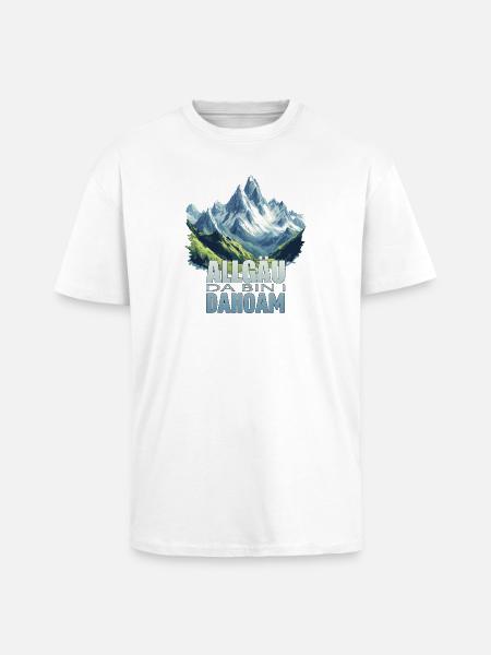 Allgäu - Da bin i Dahoam - Oversized Heavyweight Unisex T-Shirt - Weiß
