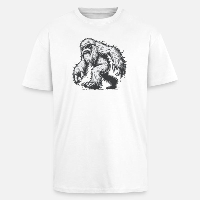 Yéti - T-shirt unisexe oversize épais - blanc