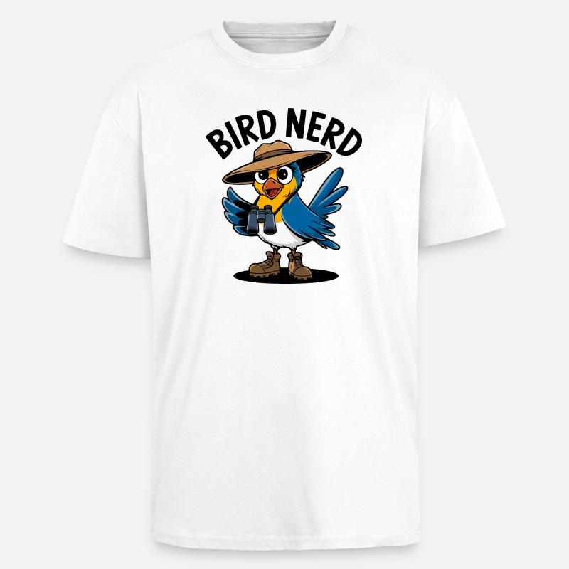 Vogel-Nerd-Entdecker - Oversized Heavyweight Unisex T-Shirt - Weiß