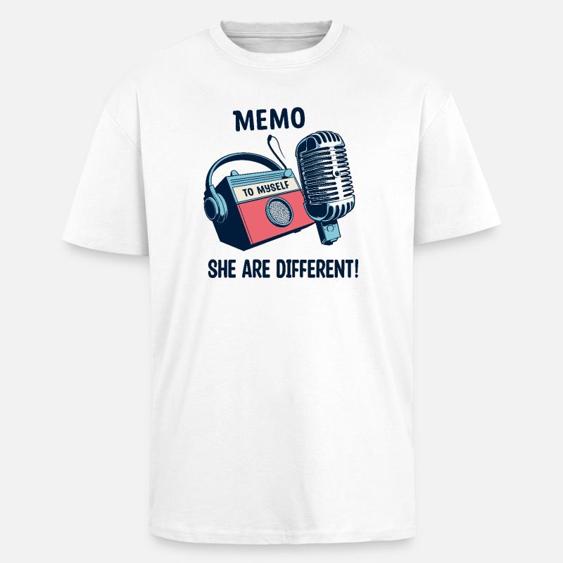 Sie sind anders ! - Oversized Heavyweight Unisex T-Shirt - Weiß