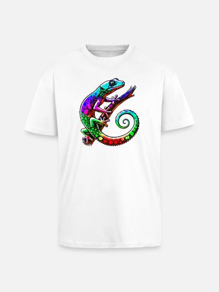 Gecko - T-shirt unisexe oversize épais - blanc