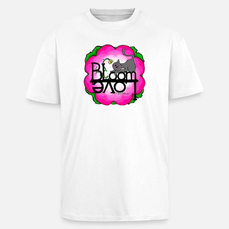 Frühling-Katze Spring Love - Oversized Heavyweight Unisex T-Shirt - Weiß