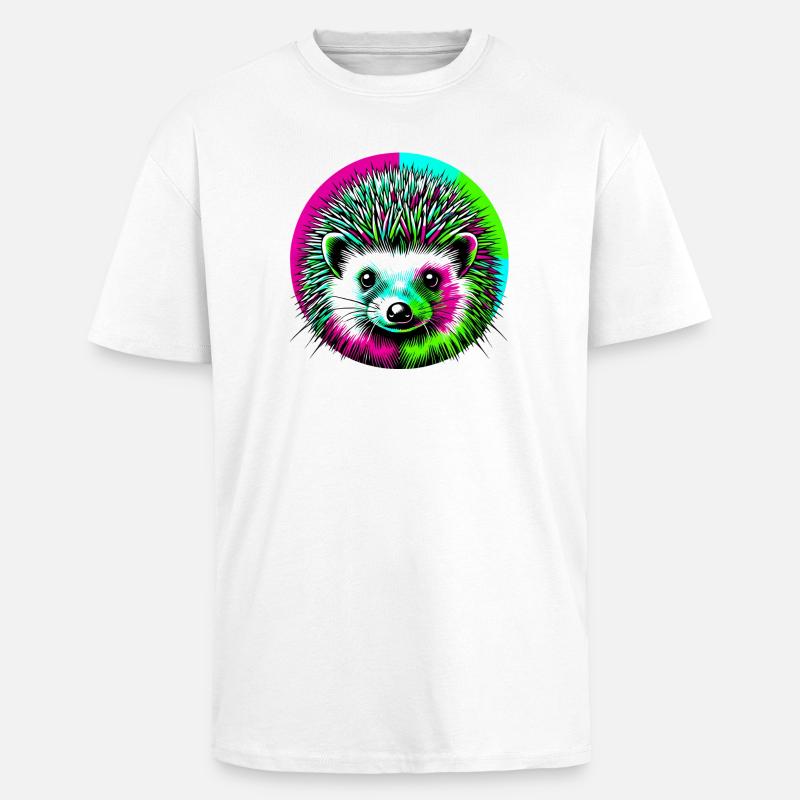 Hedgehog - Unisex Oversized Heavyweight T-shirt - white