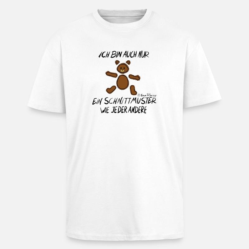 Pattern Bears - Unisex Oversized Heavyweight T-shirt - white