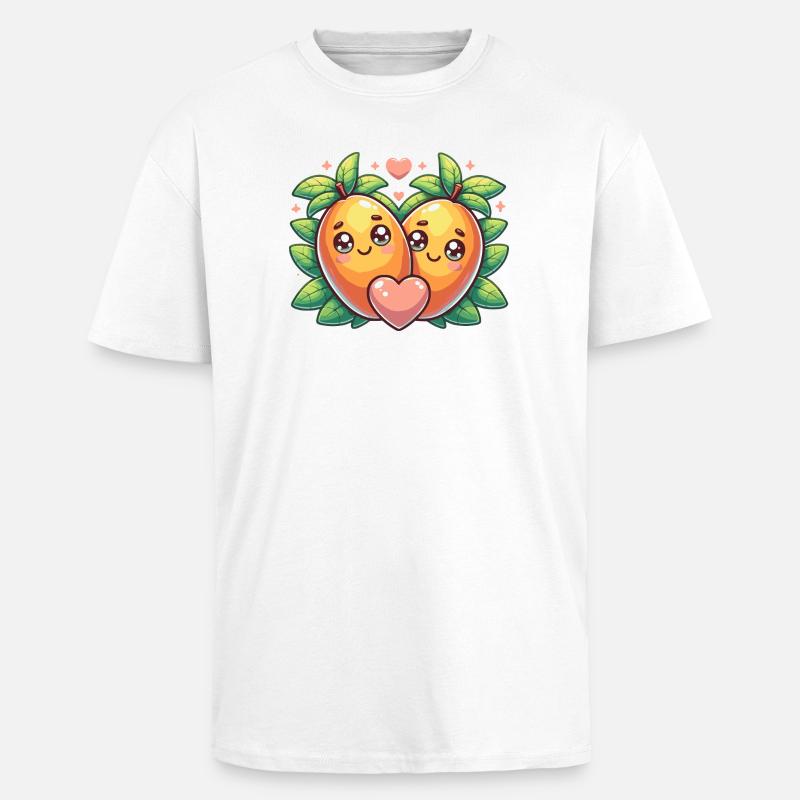 Süßes Mango Design - Paar Geschenk - Oversized Heavyweight Unisex T-Shirt - Weiß