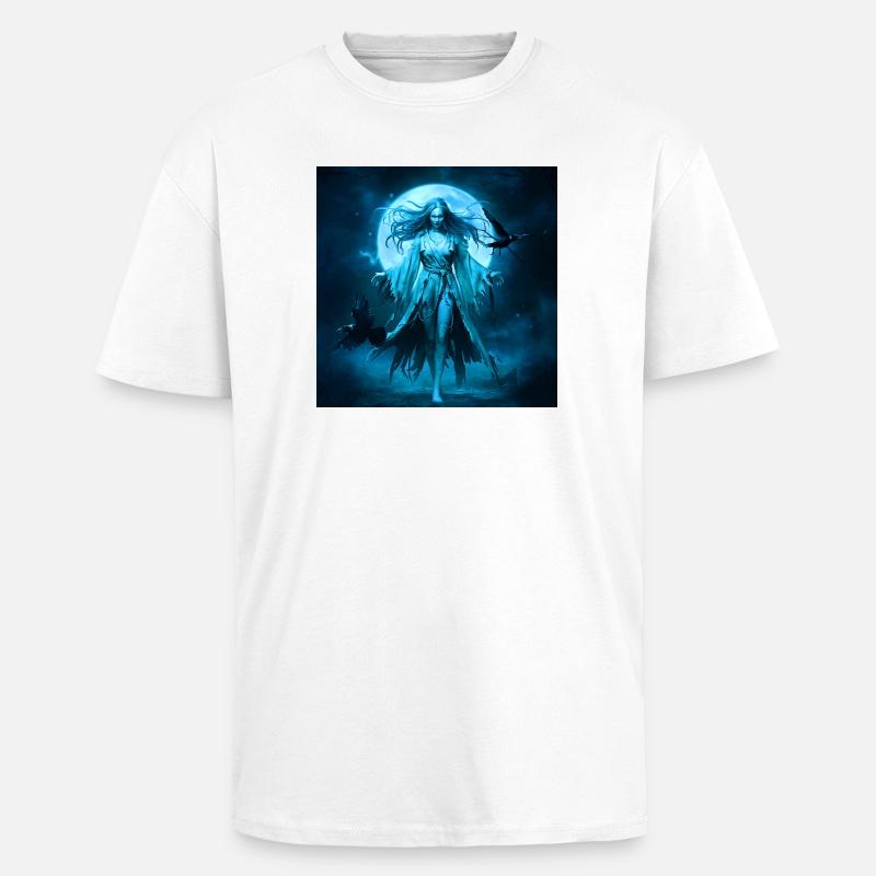Todesfee, Kolkrabe, Monde - Oversized Heavyweight Unisex T-Shirt - Weiß