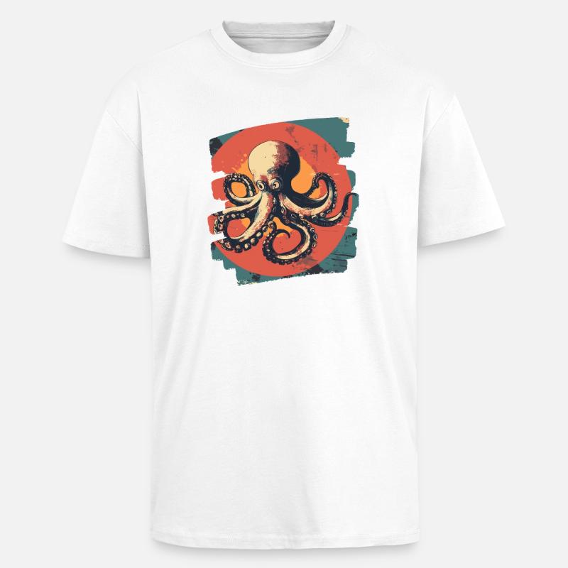 Octopus Octopus - Unisex Oversized Heavyweight T-shirt - white