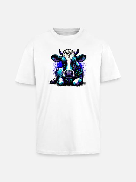 Vache - T-shirt unisexe oversize épais - blanc