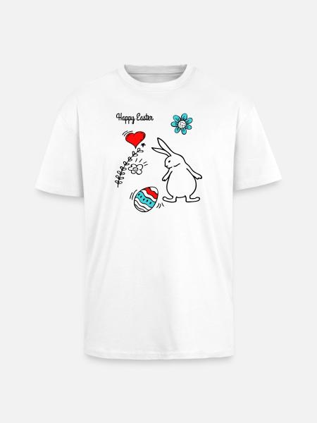 Happy Easter - Oversized Heavyweight Unisex T-Shirt - Weiß