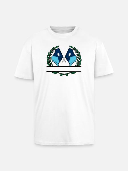 Flags USA Minnesota laurel wreath banner - Unisex Oversized Heavyweight T-shirt - white
