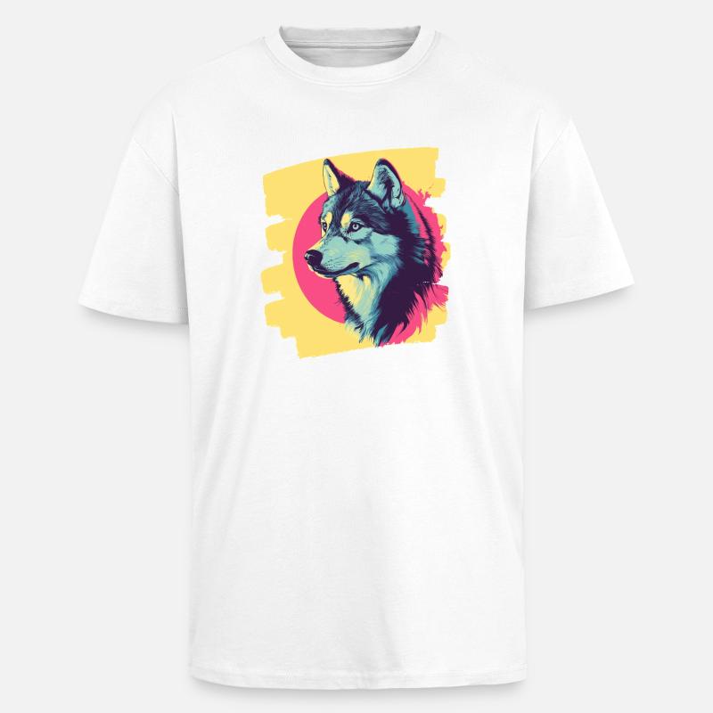 Husky - Unisex Oversized Heavyweight T-shirt - white