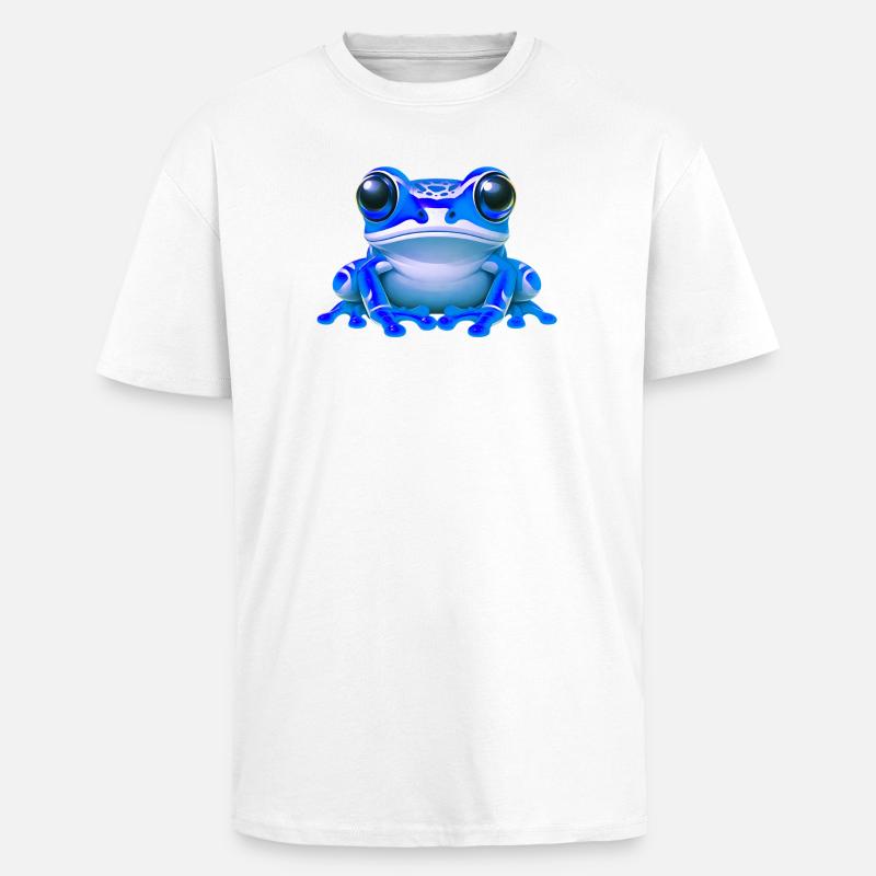 Frosch - Oversized Heavyweight Unisex T-Shirt - Weiß