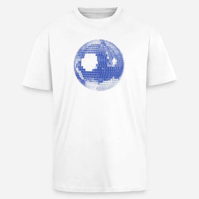 Disco Ball – Retro Party Vibes - Oversized Heavyweight Unisex T-Shirt - Weiß