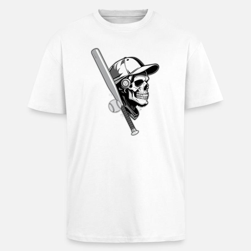 BASEBALL-HACKFLEISCH - Oversized Heavyweight Unisex T-Shirt - Weiß