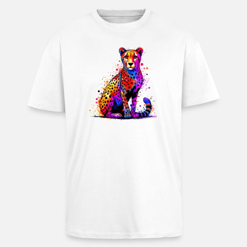 Cheetah - Unisex Oversized Heavyweight T-shirt - white
