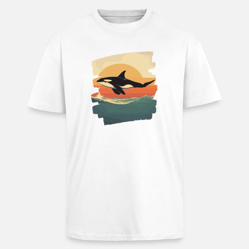 Orca - Oversized Heavyweight Unisex T-Shirt - Weiß