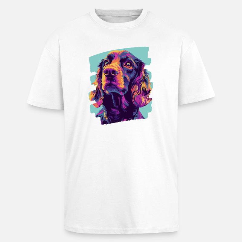 Cocker Spaniel - T-shirt unisexe oversize épais - blanc