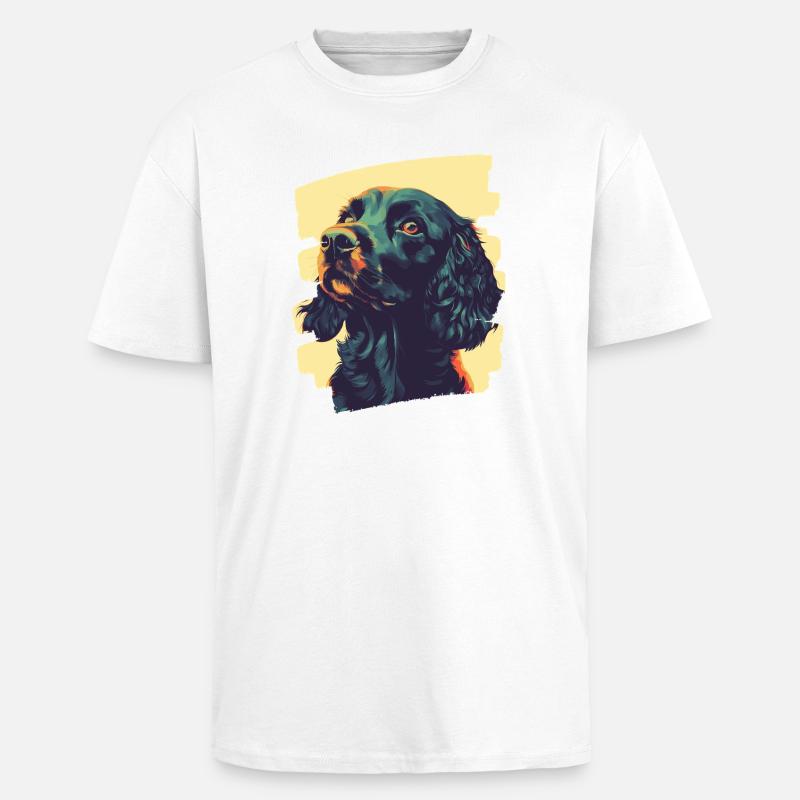 Cocker Spaniel - Unisex Oversized Heavyweight T-shirt - white
