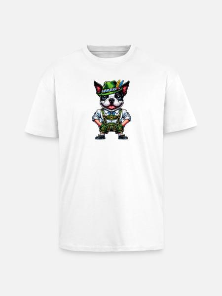 Bostie in traditional costume - Unisex Oversized Heavyweight T-shirt - white