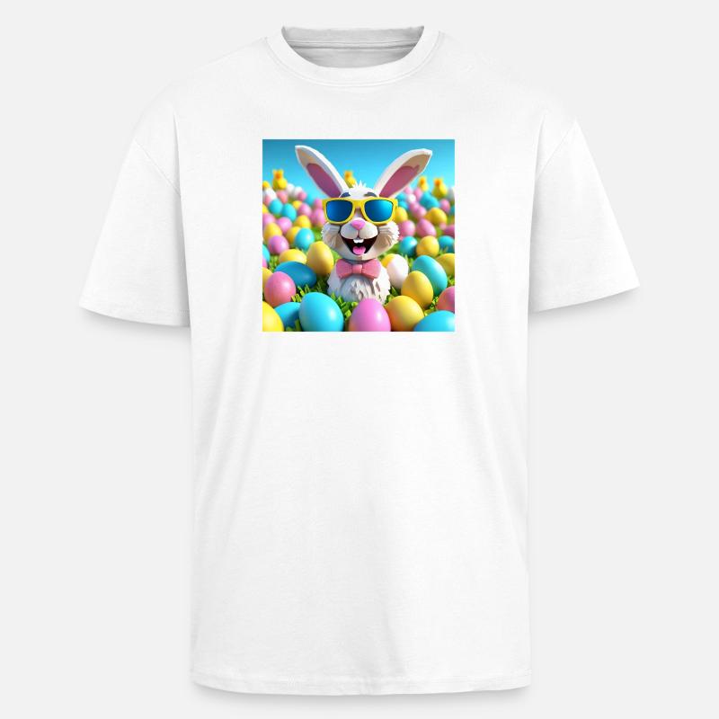 Easter, Happy Easter, Easter - Unisex Oversized Heavyweight T-shirt - white