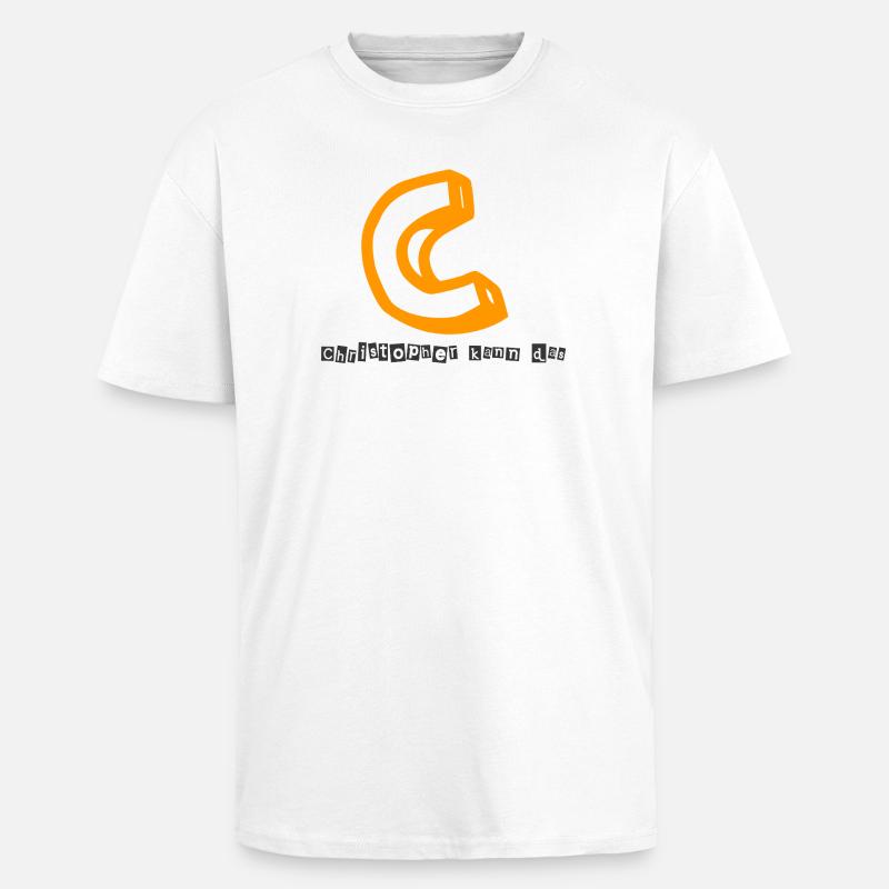 Christopher kann das Abstrakter Kaugummi-Print - Oversized Heavyweight Unisex T-Shirt - Weiß