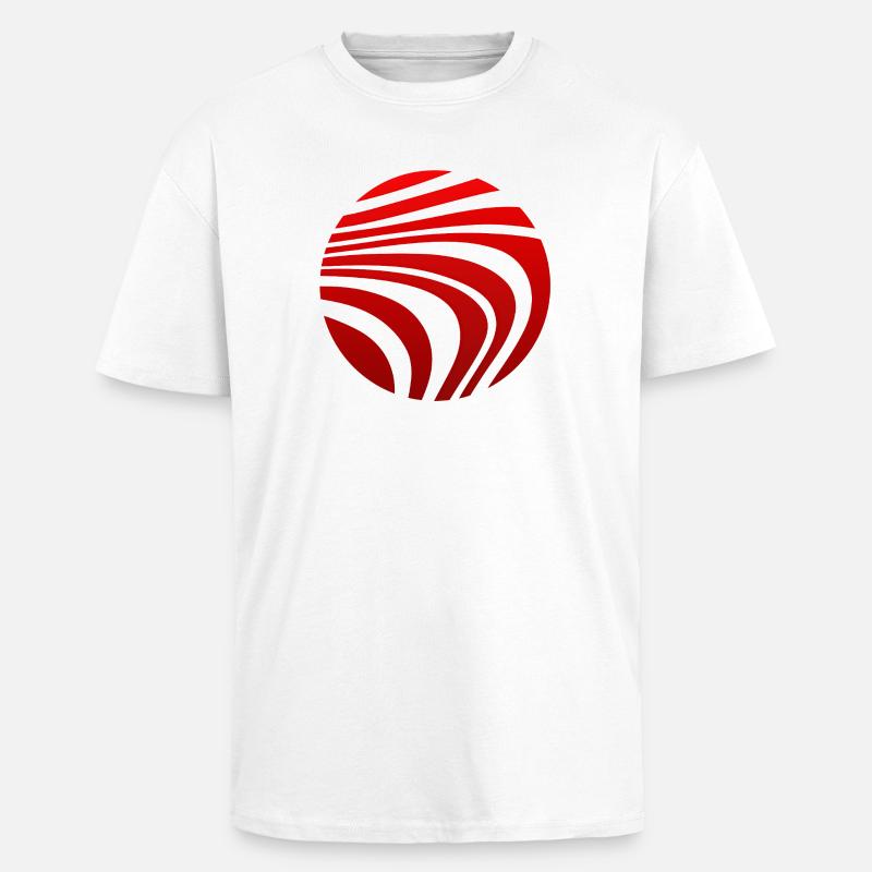 Psychedelic Pattern Red Gradient - Unisex Oversized Heavyweight T-shirt - white