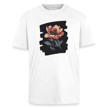 Frühling Frühlingsanfang Blume Blumen - Oversized Heavyweight Unisex T-Shirt - Weiß - Vorne - Alina (178cm) & Michal (187cm)