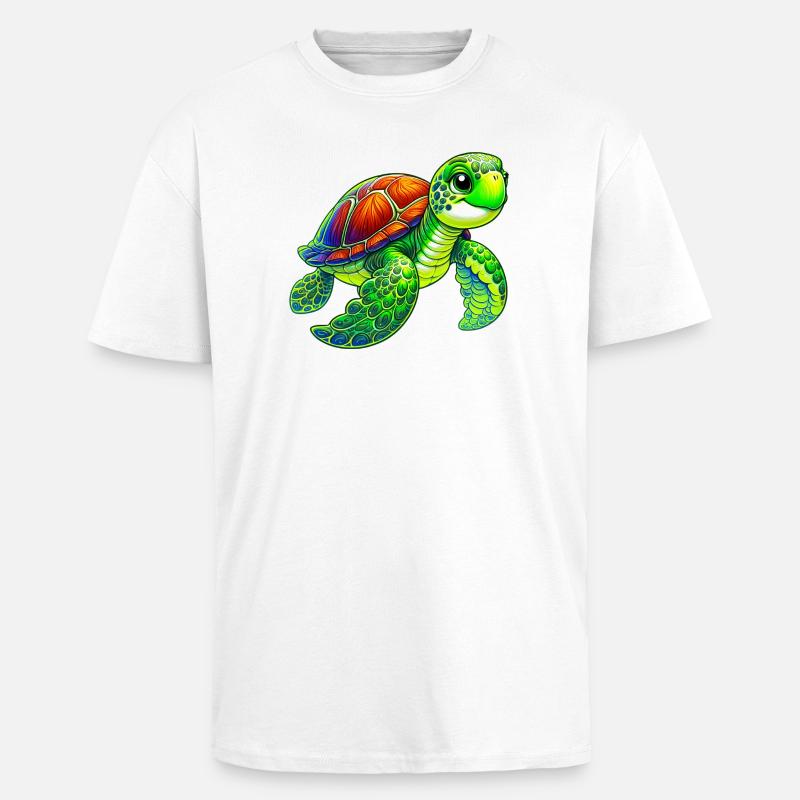 Schildkröte - Oversized Heavyweight Unisex T-Shirt - Weiß