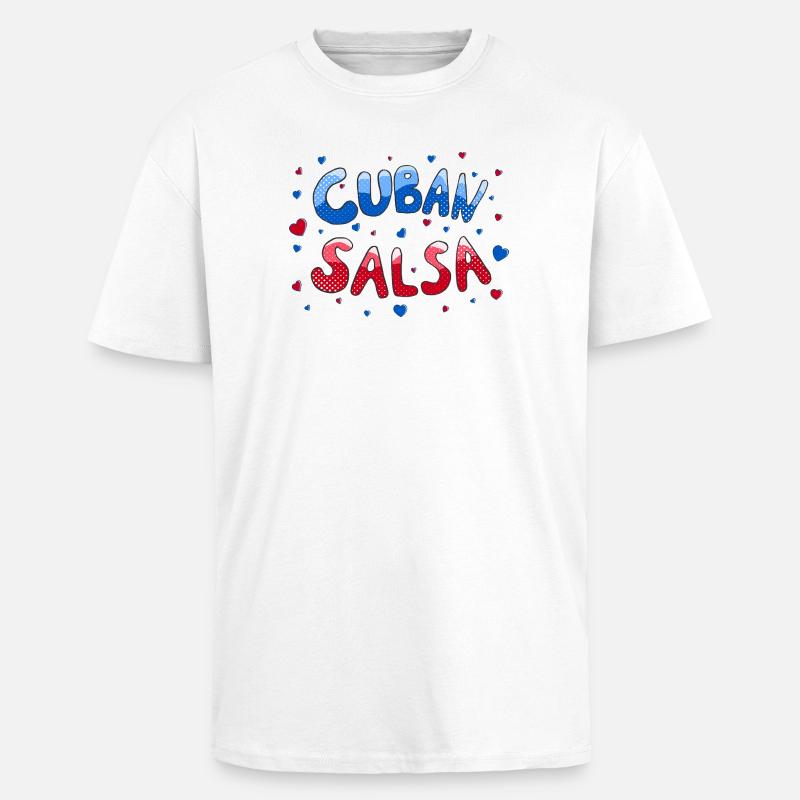 Cuban Salsa Rueda Timba Tanzen - Oversized Heavyweight Unisex T-Shirt - Weiß