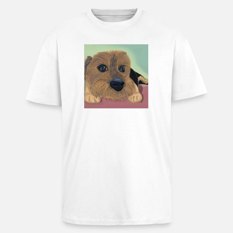 Hundeaugen oder Liebesreflex - Oversized Heavyweight Unisex T-Shirt - Weiß